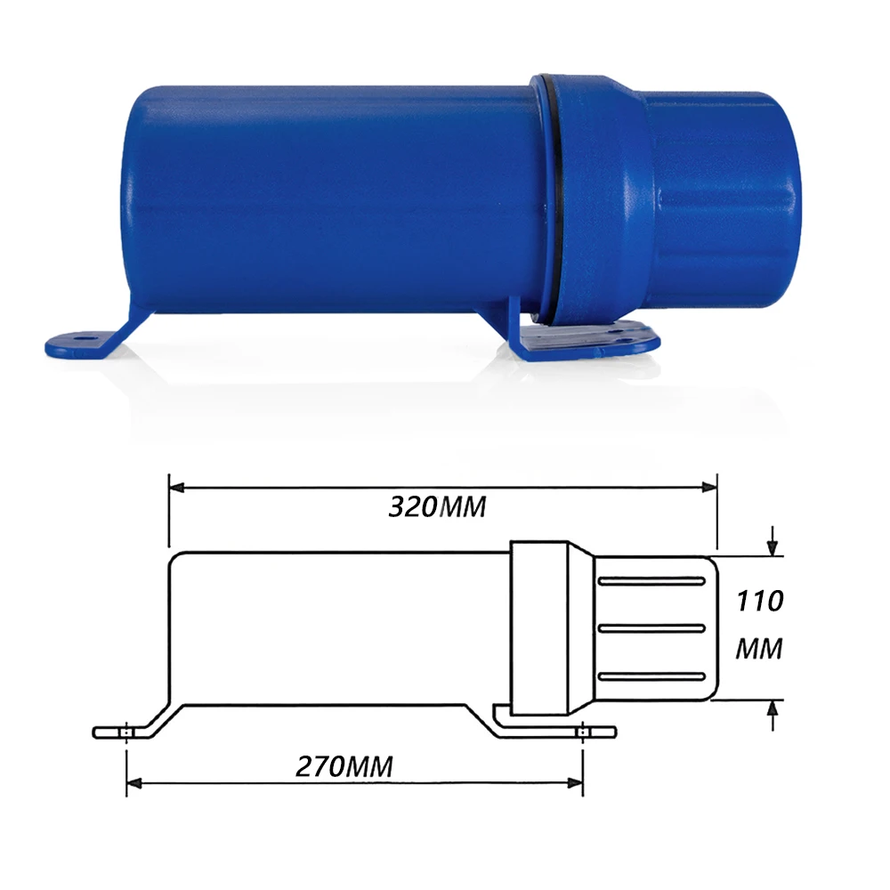 

New Universal Off-Road Motos Motorcycle Accessories Waterproof Tool Tube 110MM Gloves Raincoat Storage Box Blue