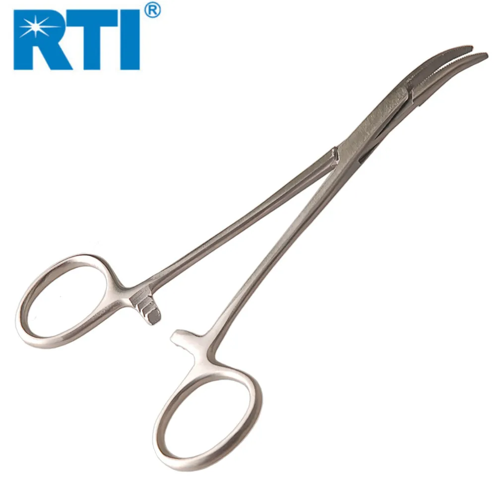 RTI Stainless Steel 125mm Fishing Pliers Locking Forceps Clamp Curved