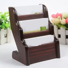 Трехслойный деревянный стол имя держатель для Карт Коробка Чехол офисный стол канцелярский Органайзер