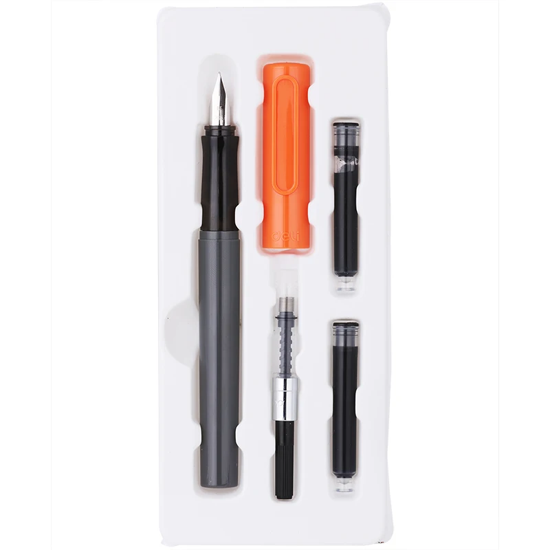 

DELI Fountain Pen 0.38mm Creative pluma fuente Student Calligraphy Writing Ink Pen Office Business Fountain Pen writing Supplies