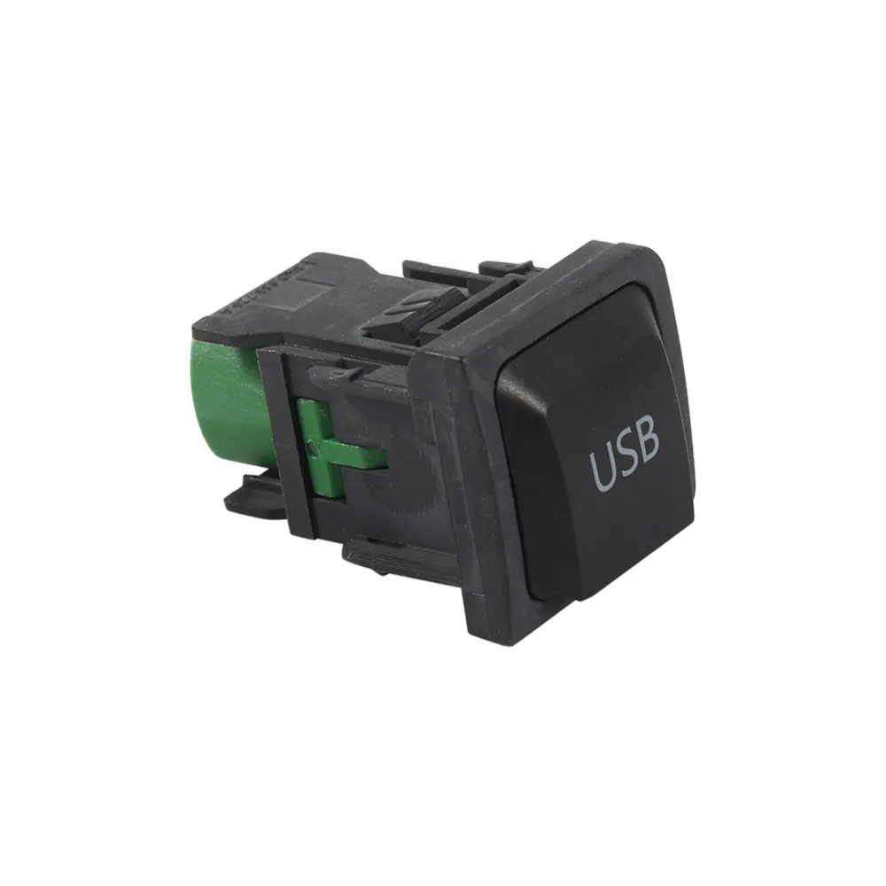 

12V USB Switch Adapter Plug Socket Charging ABS For Volkswagen VW GOLF MK6 BORA RCD310 Black + Green