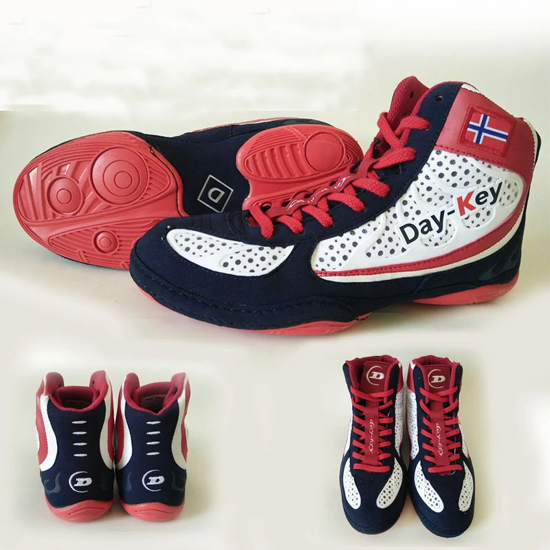 wrestling shoes competition wrestling shoes black white red martial art shoes on