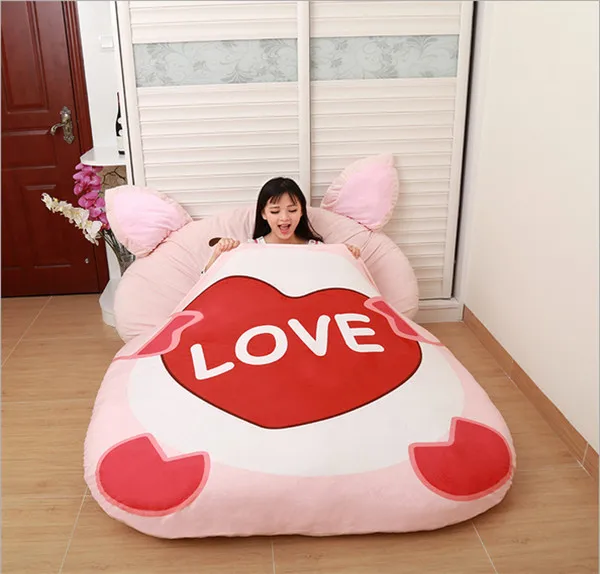 

Giant Plush Bunny Cow Tiger Pig Horse Sheep Cartoon Animals Tatami Stuffed Soft Beanbag Bed Carpet Mat Sofa