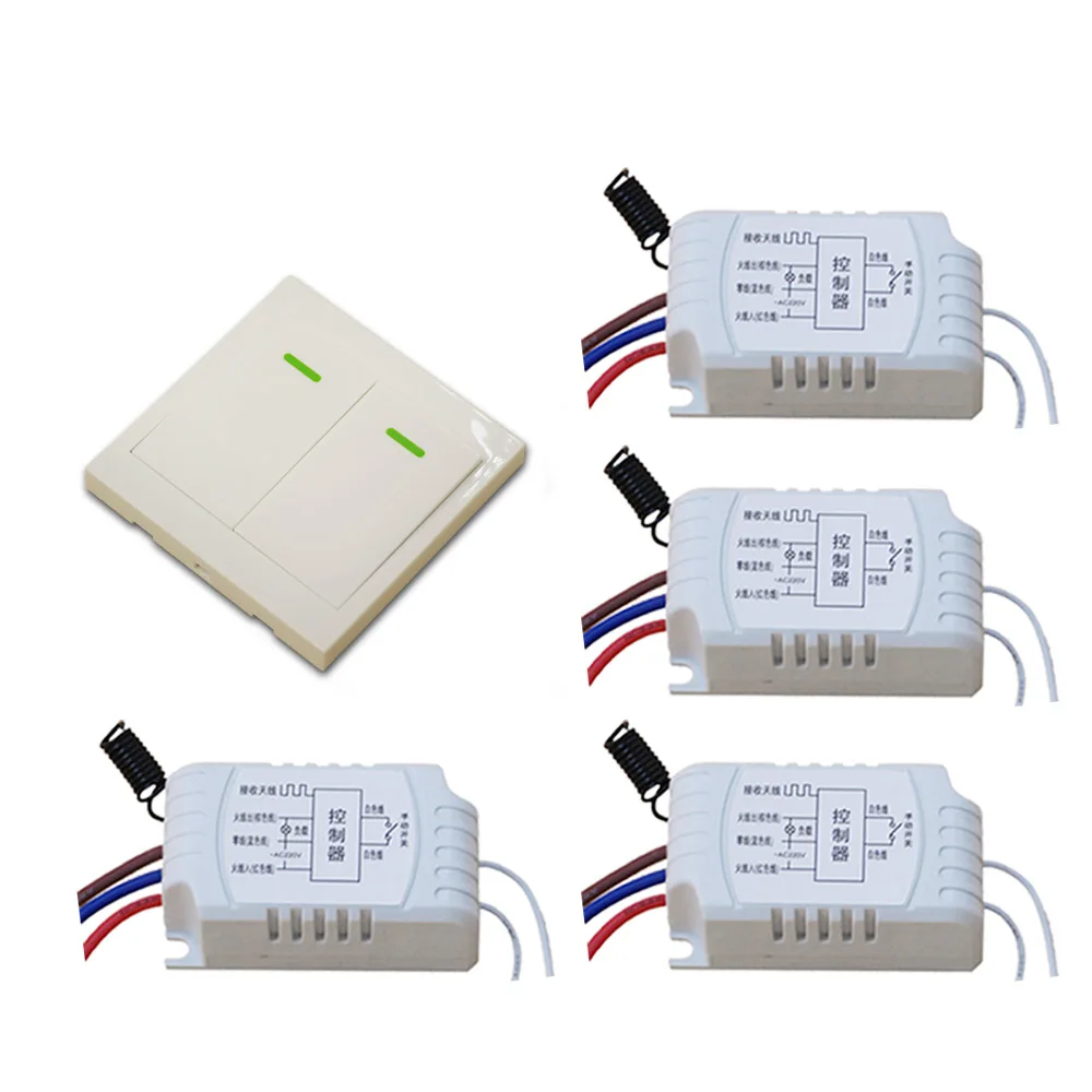 Funk Wandsender Lichtschalter Wandschalter 433MHZ RF Empfänger Fernbedienung NEU