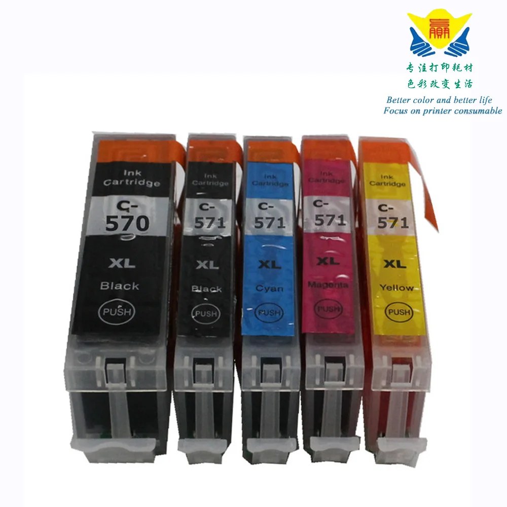 Совместимый чернильный картридж JIAYINGCHEN для Canon PGI 570 5 шт. PIXMA MG5750 MG6852 эксклюзивная
