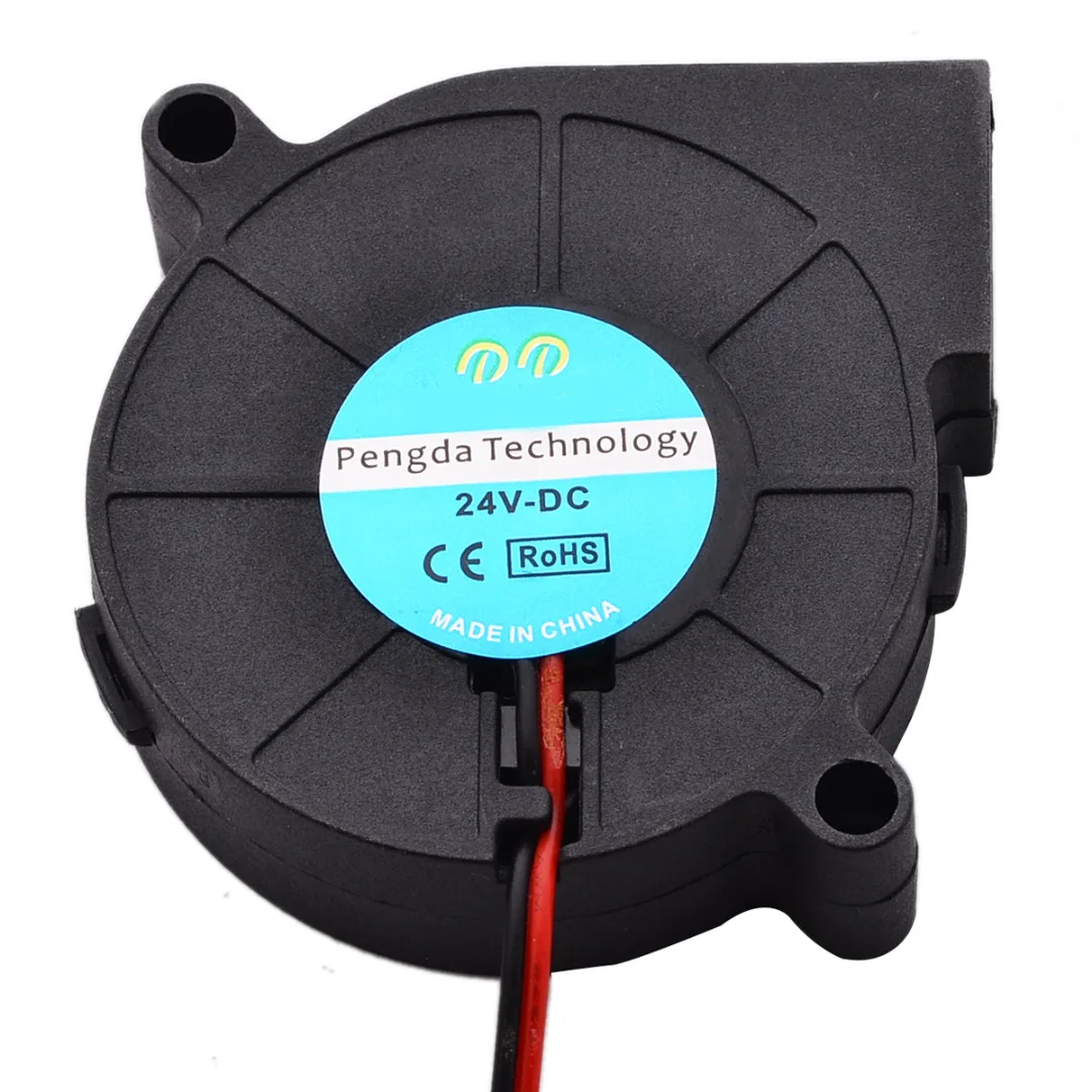 1pc DC 12V/24V Blow Fan Radial Hot End Extruder Low Noise Cooling Blower Fans 50x15mm For 3D Printer Parts