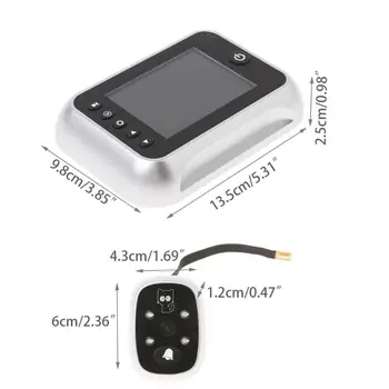 

Electronic Door Bell With 3.5" LCD Display Viewer IR Night Door Peephole Camera Record