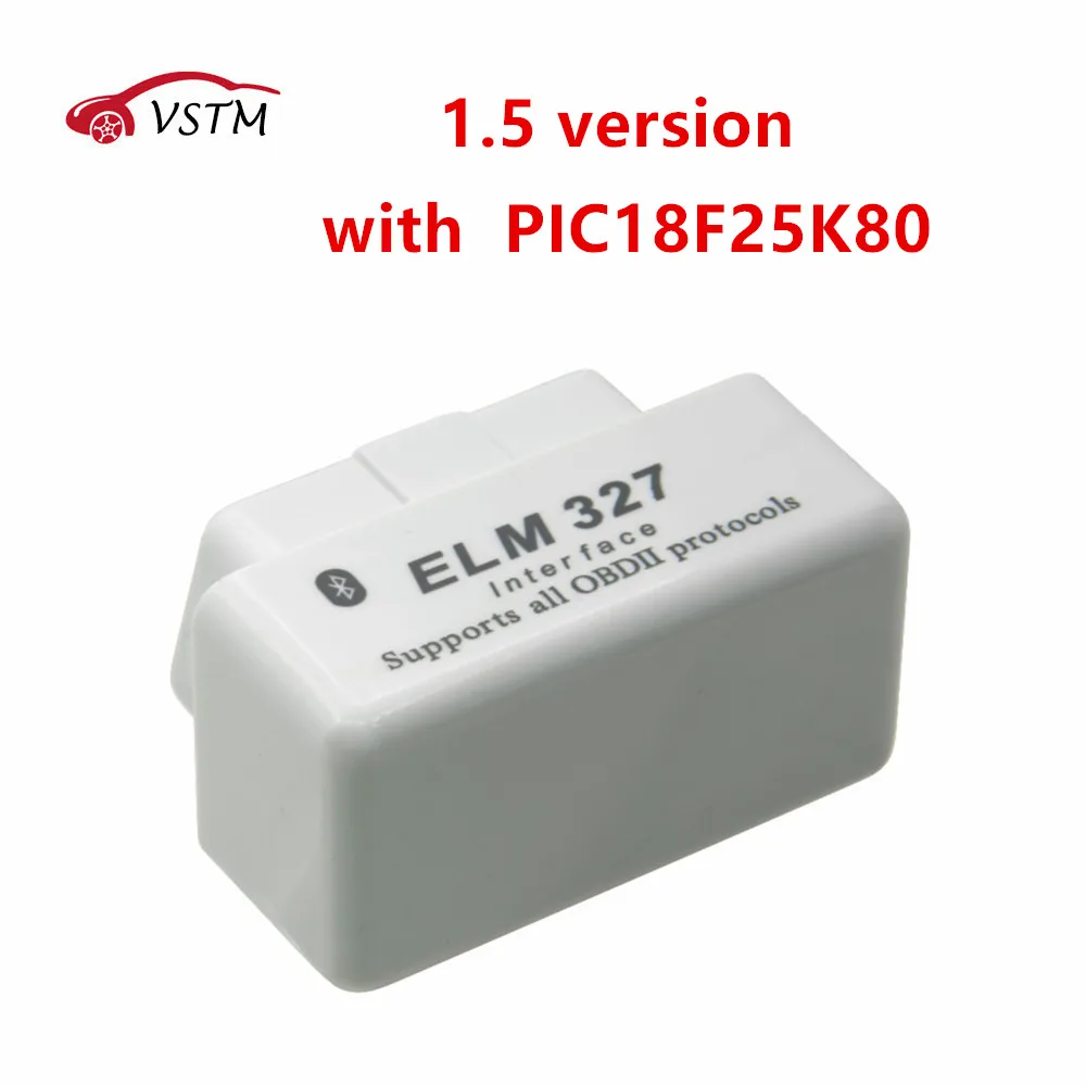 Горячее предложение! Распродажа! Мини ELM327 V1.5 Bluetooth Мощность переключатель 16Pin OBD сканер работает на Android Крутящий момент с чипом PIC18F25K80 ELM 327 V