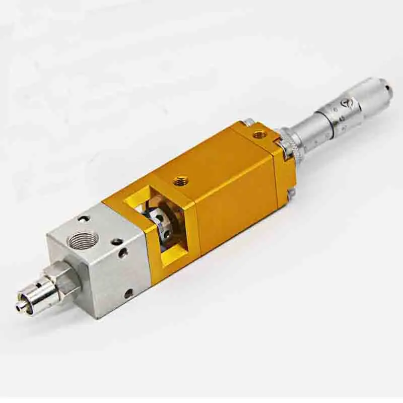 

Thimble type micrometer precision square valve suction type rubber valve glue gun