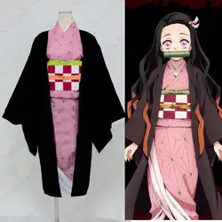 Аниме Kimetsu no Yaiba демон Slayer Kimetsu no Yaiba Kamado Nezuko Косплей Костюм на заказ