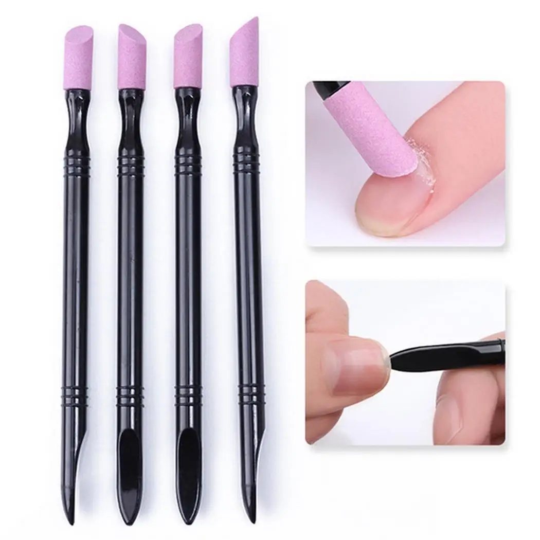 

Double-end Quartz Exfoliator Nail Cuticle Remover Dead Skin Pusher Trimmer Manicure Grinding Rods Nail Files Tool