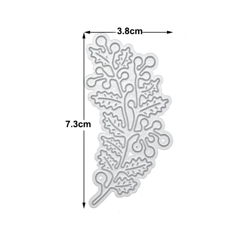 Рождественский Падуб ветка с листьями металлическая пресс-форма из углеродистой стали вырезы для DIY скрапбукинга/фотоальбом резные изделия трафарет штампы