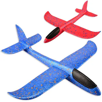 

New Airplane Manual Throwing Outdoor Sport Toy Model Hand Glider Colorful Children Kids 88