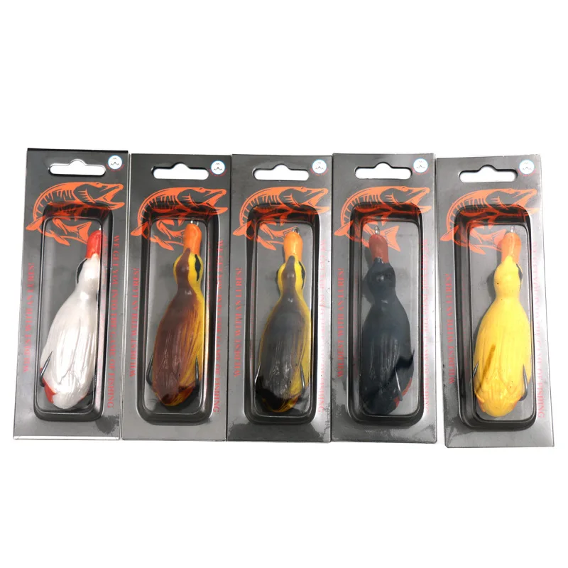 Новинка 22 г 11 см Topwater Duck с тройными крючками для рыболовной приманки Snakehead мягкие