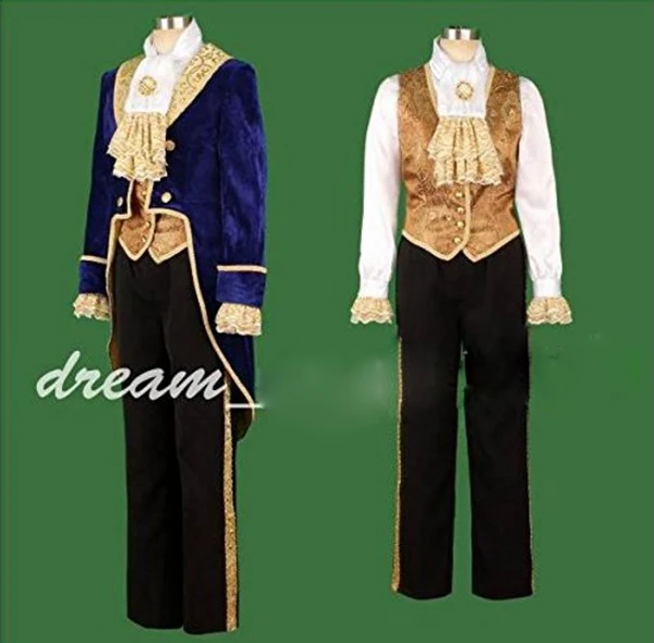 US!Beauty and the Beast Prince Tuxedo Halloween Cosplay Fancy Costume Men Outfit