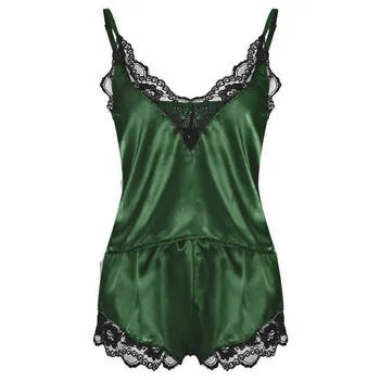 

pajamas for women nightgown sexy 2PC Lingerie Women Lace Babydoll Nightdress Nightgown Sleepwear Underwear Set#3