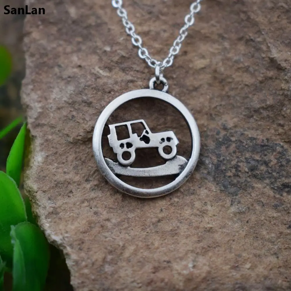 

SanLan Road Vehicle climber pendant Charms jeep necklace for woman and men