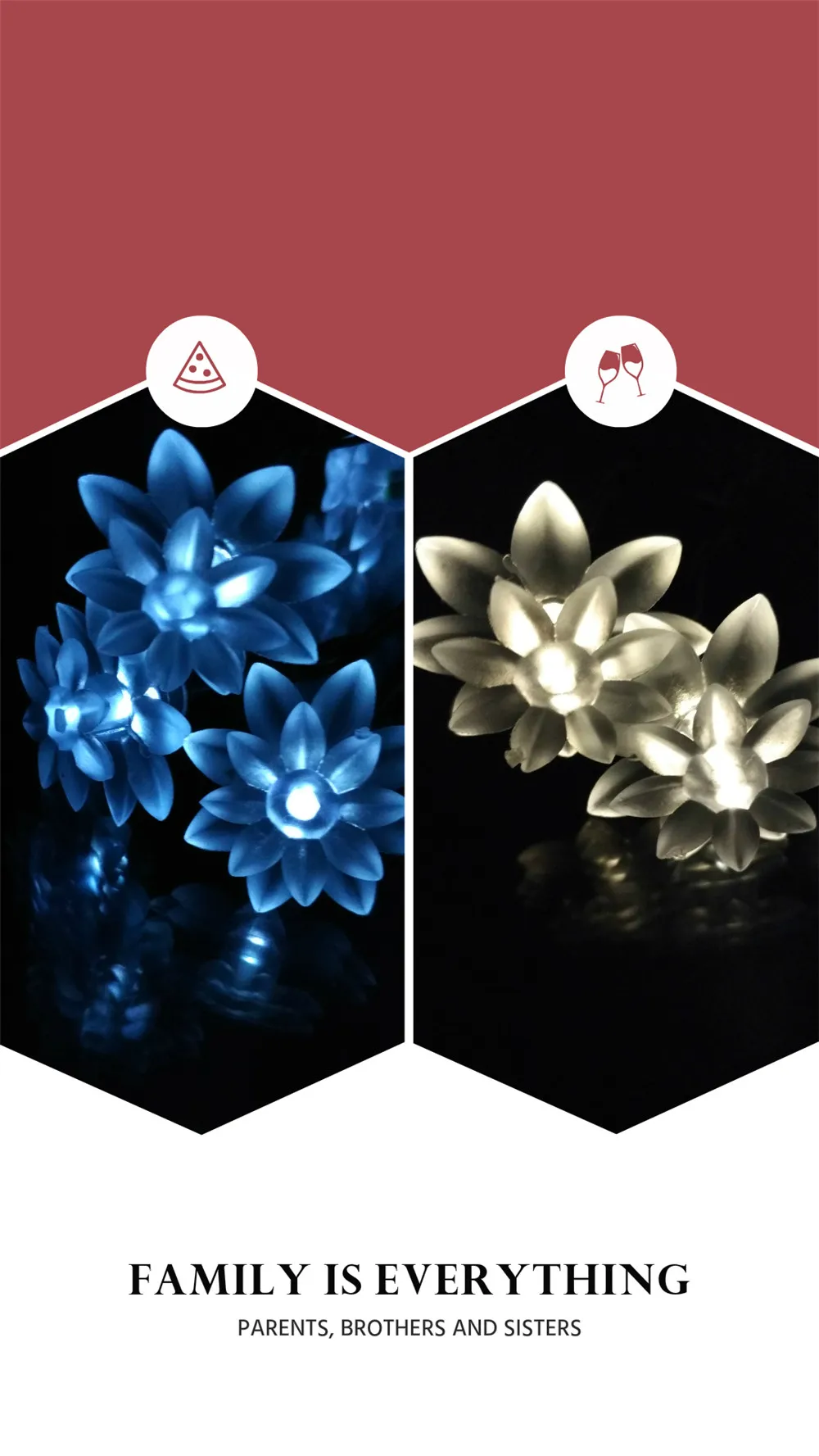 lotus solar powered lighting strings for home improvement decor. (4)