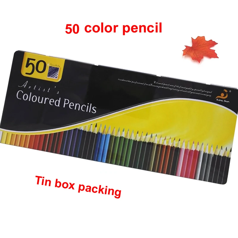 

50 different Colored Pencil Non-toxic For Drawing paint Sketching Set Stationery supplies