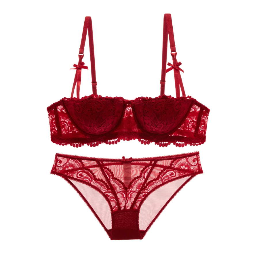 Neue Mode Spitze Tasse Rote Unterwasche Luxus Komfortable Sexy Padded Bh Hoschen Set Plus Grosse Abcd Frauen Bra Panty Pantyred Underwear Aliexpress 