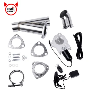 

evil energy 3 Inch Exhaust Cutout Stainless Steel Headers Y pipe Electric Cut Out Kit with Remote Control