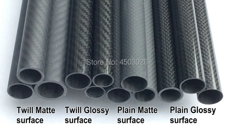 3K roll Wrapped Carbon Fiber Tubing Twill Glossy Plain Matte