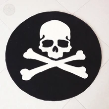 Акриловый толстый коврик с изображением черепа для гостиной и спальни Ковер серый и черный мягкий Роскошный Ковер детский коврик в ванную под заказ