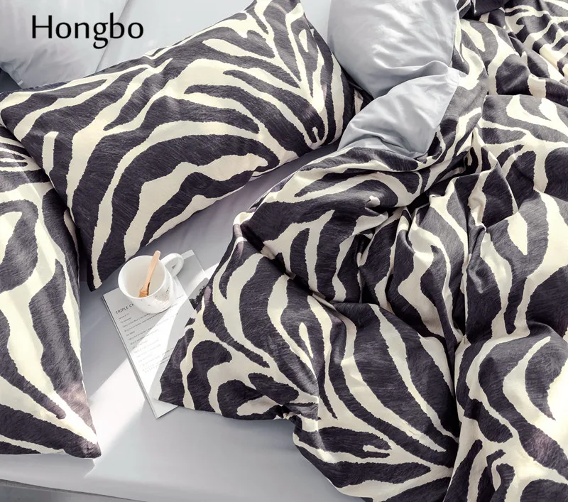Hongbo модные комплекты постельного белья с рисунком зебры хлопковая кровать