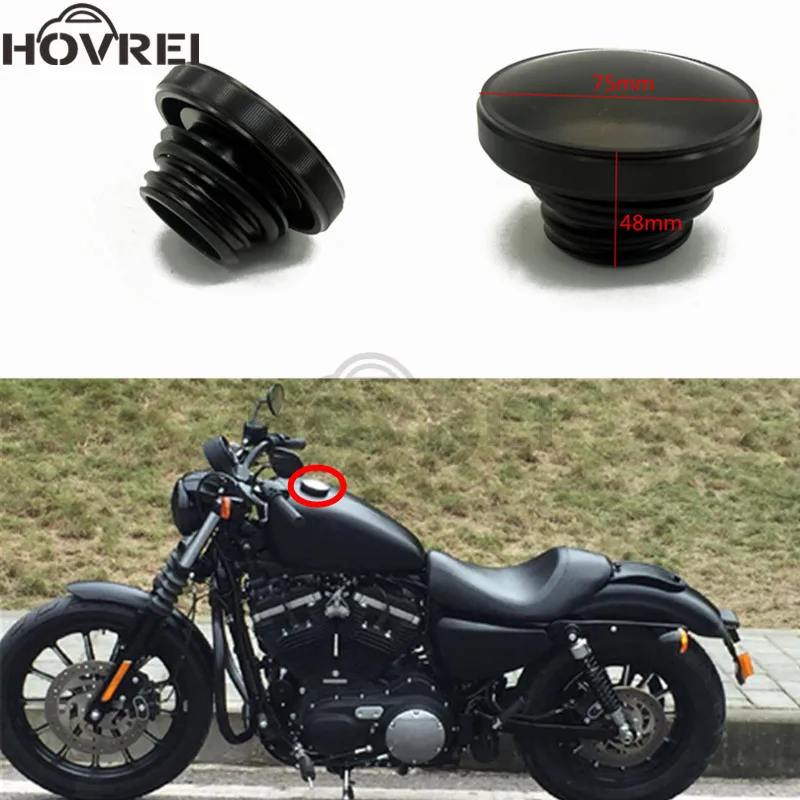 

Motorcycle Tank Cover Split Vented Screw Gas Fuel Oil Tank Cap for Harley Sportster XL 883 1200 Dyna Softail FXST FLST 1996-2018