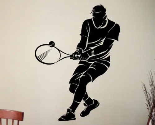 Tennis Player Wall Sticker Sports Vinyl Decal Decor Home Interior Decoration