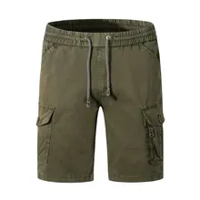 Мужские шорты Карго в стиле милитари, повседневные камуфляжные мужские шорты Armygreen, хлопковые шорты с карманами, уличная одежда в стиле хип-хоп, Короткие masculino, 30-38