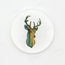 Nordic стиль абстрактный диких животных Рыба голова оленя кошка Лев подставка для керамической чашки дома Творческий подарок кухня дополнительный коврик напитки