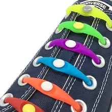 Шнурки силиконовые без галстука нужны шнурки для обуви многоразовые шнурки 12 штук(1 пара