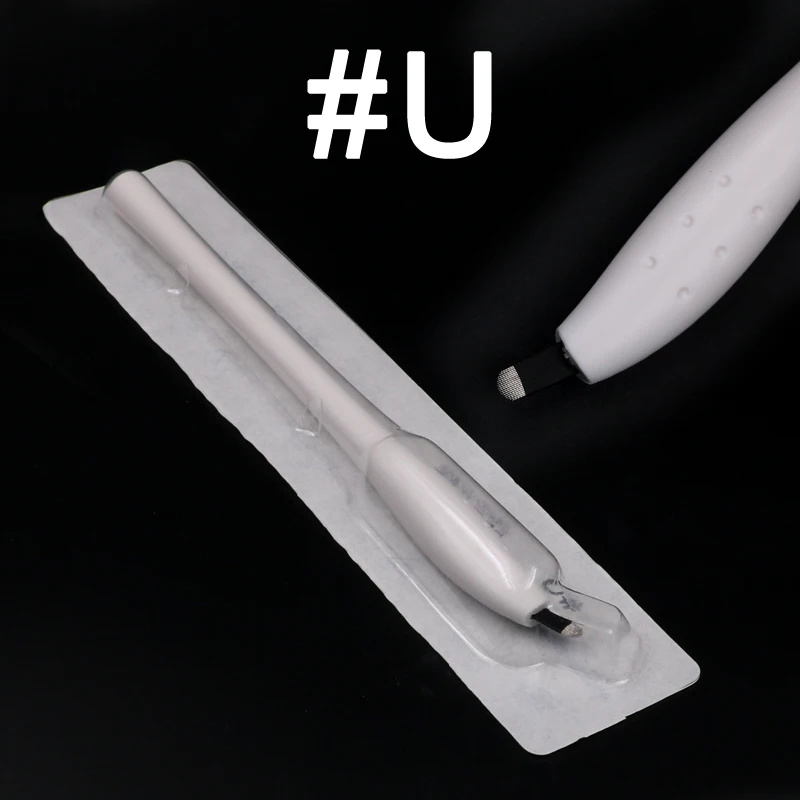 20 Pcs Disposable Microblading Pen With U Shape 18 Needle Eyebrow Blade Manual Microblade Tool 18U in Expiry date/Lot NO | Красота и