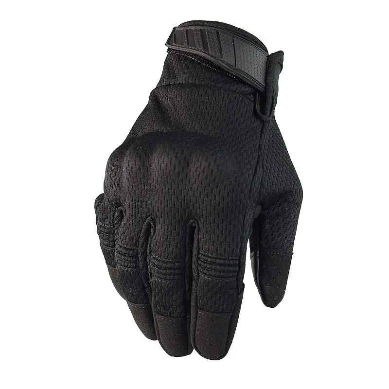 Перчатки для походов на полный палец для мужчин дышащие тактические перчатки военные армейские Пейнтбольные страйкбол CS Wargame защитные перчатки - Цвет: black