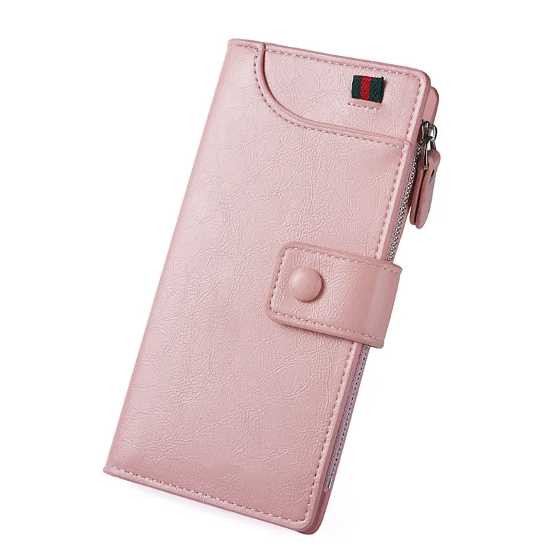 

2019 New Women Long Wallets Fashion Zipper Hasp PU Leather Wallet Luxury Female Purse Clutch Purse Designer Money Wallet