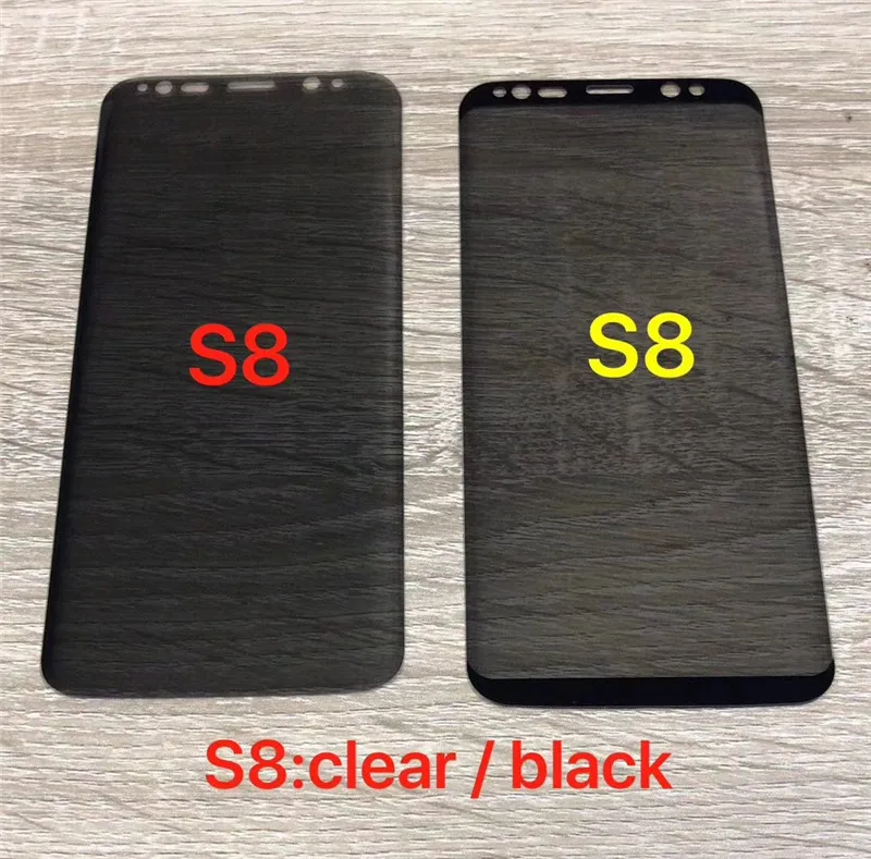 10 шт./лот конфиденциальности 3D полное покрытие Экран протектор Закаленное Стекло для Samsung S6 edge/S6+/S7 edge/S8/S8plus/S9/S9 plus/Note 8