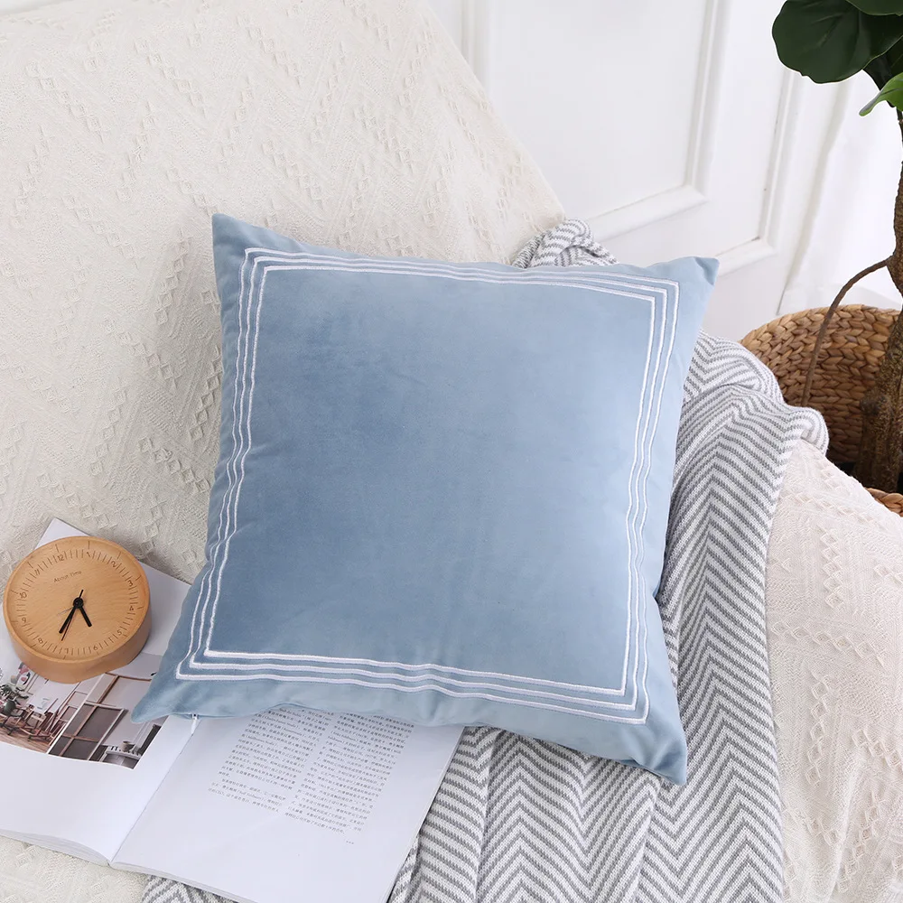 Solid color light luxury lattice wind pillow set of Dutch cashmere solid color sofa decorative cushion cover Pillow Cover