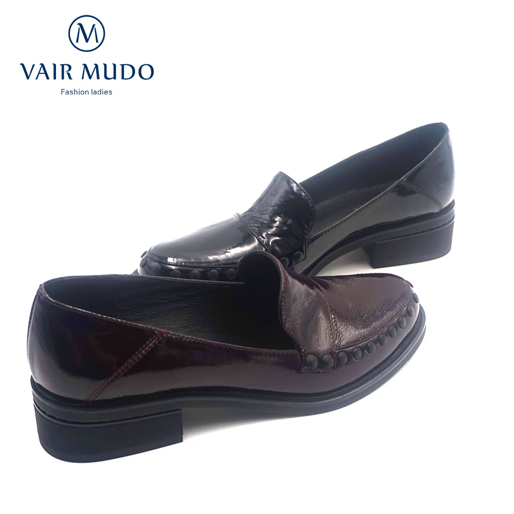VAIR MUDO/Новая модная женская обувь из натуральной кожи; Элегантная удобная женская обувь для отдыха с круглым носком из свиной кожи внутри; D3