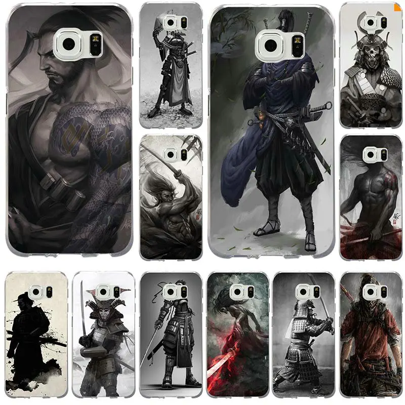 

Soft Silicone TPU Phone Cases for Samsung Galaxy Note 2 3 4 5 8 S2 S3 S4 S5 Mini S6 S7 S8 S9 Edge Plus Coque Japan Samurai Girl