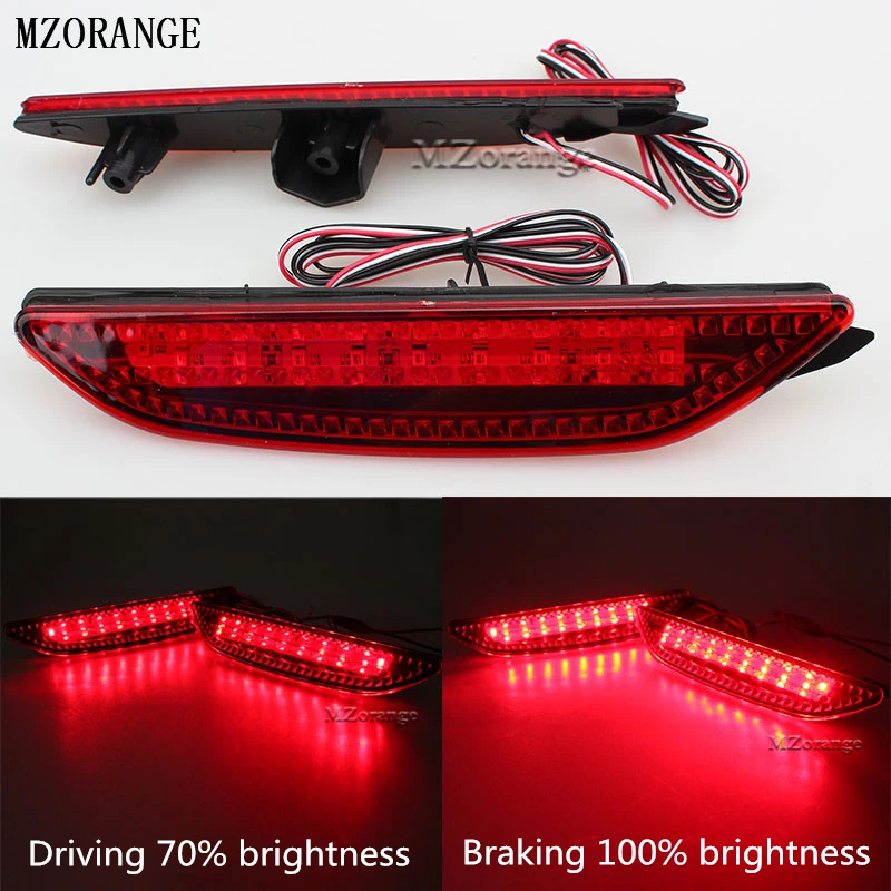 MZORANGE Car Rear Bumper Reflector for Kia Rio K2 Sedan 2011 2013 Park