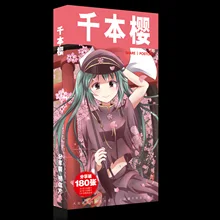 Аниме Senbonzakura Vocaloid Hatsune Miku Fanart 180 шт. открытка наклейка Artbook брошюра подарок косплей реквизит набор книг