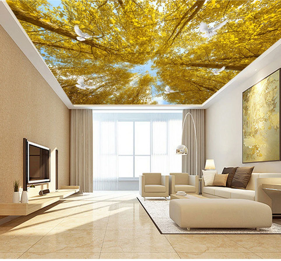 Simple Ceiling Wallpaper for Large Space