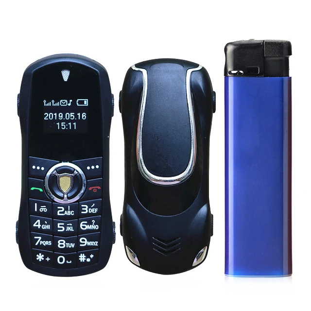 Best Offers Small Car Model cellphone Pocket Phone For Student Child BT Dial Black List Super Mini Size Plastic Low Radiation mobile phone