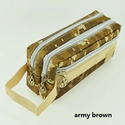 Pencil Case Army Off-Road Car Pencil Pen Punch with Lock Camouflage Middle School High School Students Stationery Organizer Zipper Bag for Highlighters Gel Pen Markers Large Capacity Pencil Pen Case 