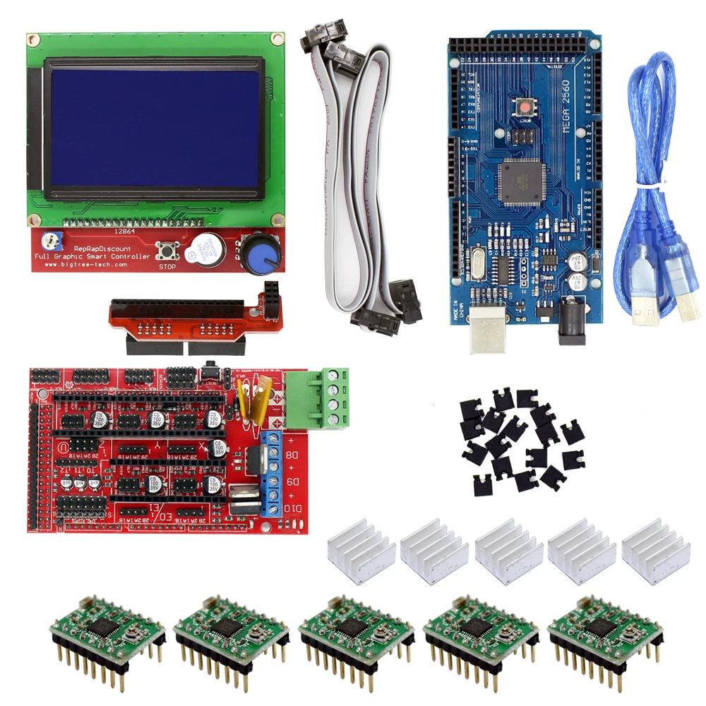 CHANGTA 3d принтеры комплект Mega 2560 R3 шт. + 1 ПЛАТФОРМЫ 4 Управление Лер 5 aшт. 4988 шаговый