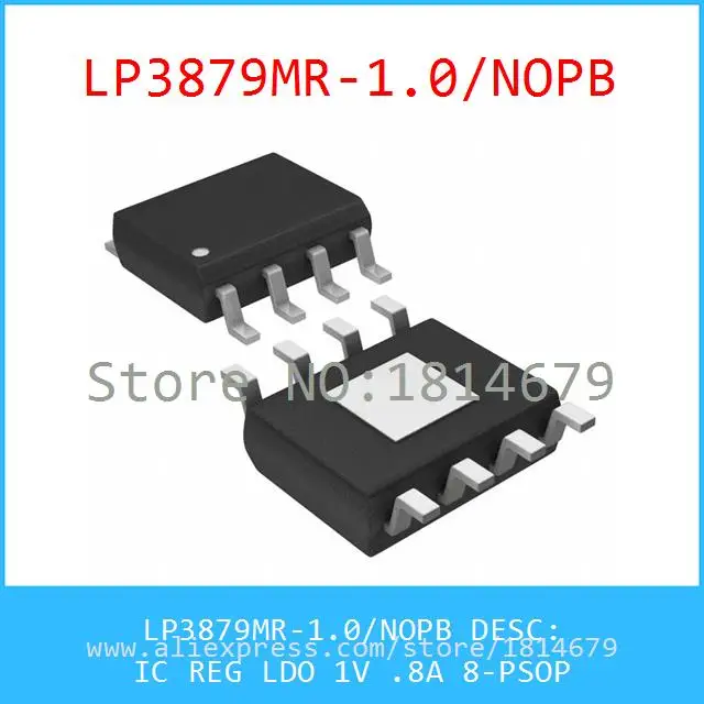 Бесплатная Доставка 1 Шт./лот LP3879MR 1.0/NOPB IC REG LDO В. 8A 8 PSOP 1.0 3879 LP3879|ldo noise|ldo packageldo |