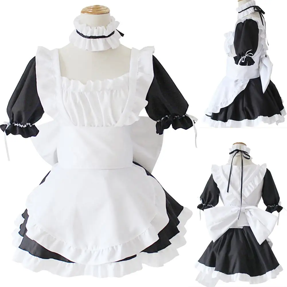 

Yfashion Japanese Girl Cosplay Costume Dress Cute Black/White Dress/Sling Sock/Bustle/Wig/Rabbits