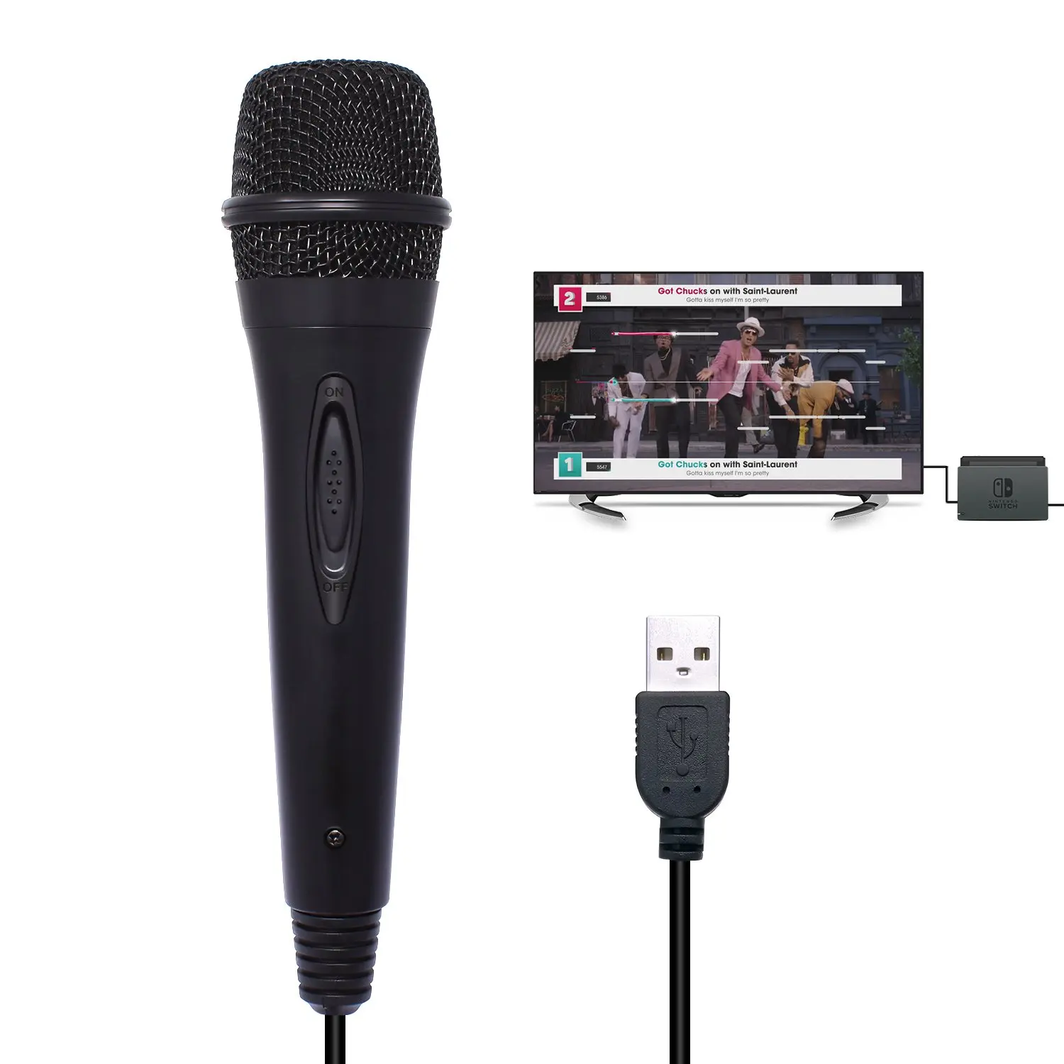 USB проводной караоке игровой микрофон для nintendo Switch/wii U/PS4/Xbox One/Xbox 360/PC пение игры 9 84