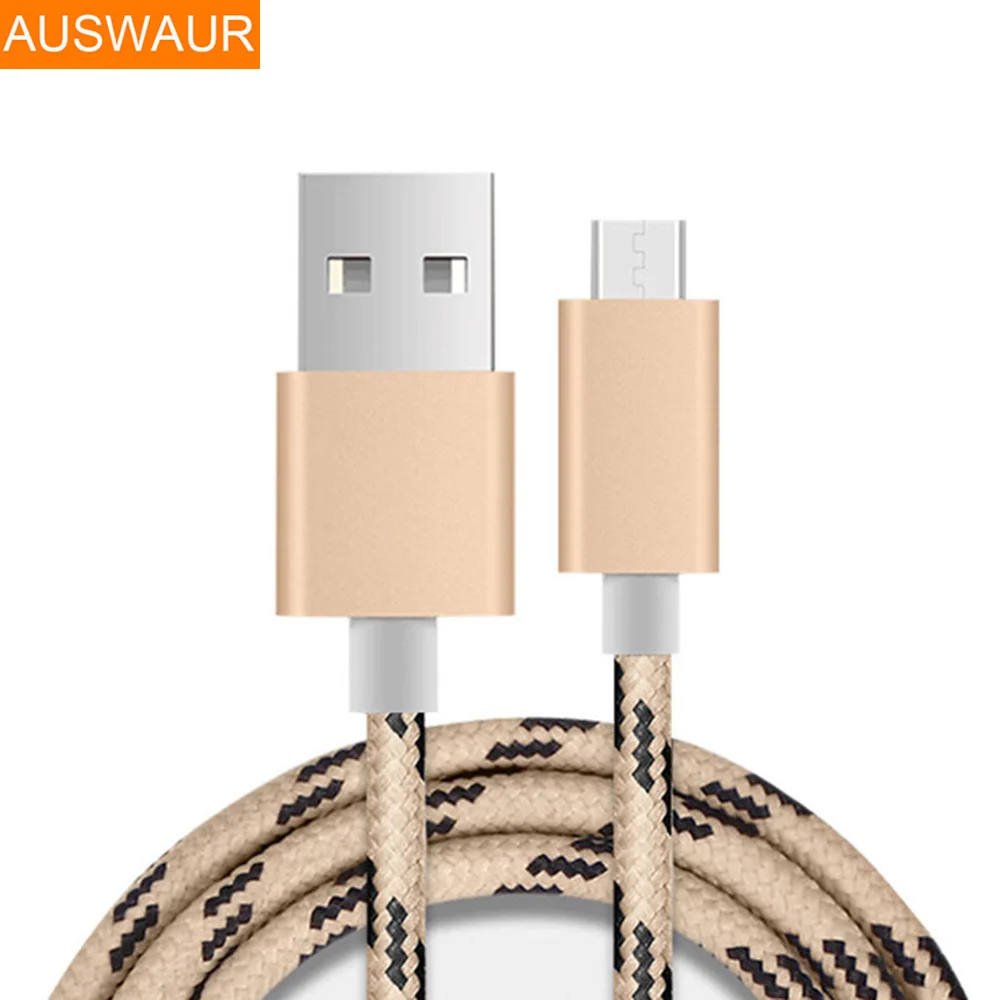 

1m Nylon Braided Micro USB Cable Charging Adapter Sync Data USB Cable for Samsung HTC LG Adapter cables